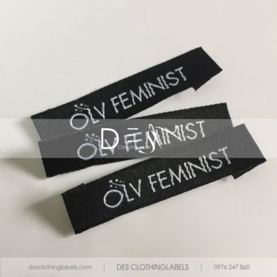 Nhãn mác dệt shop Ô Láng Viện OLV Feminist